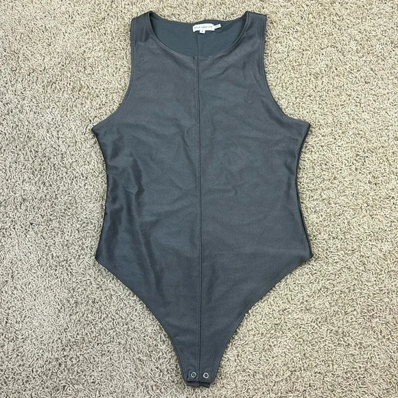 Good American compression high shine silver bodysuit sz 4 / XL - Picture 2 of 7